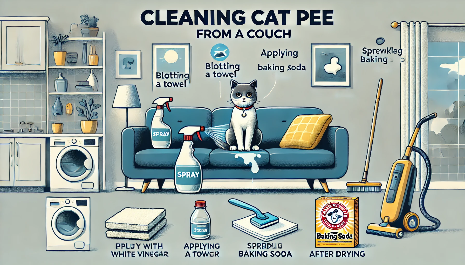 How to Get Cat Pee Out of a Couch?